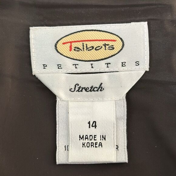 Talbots Pencil Skirt Size 14P Y2K Zebra Print Velvet - Picture 12 of 13